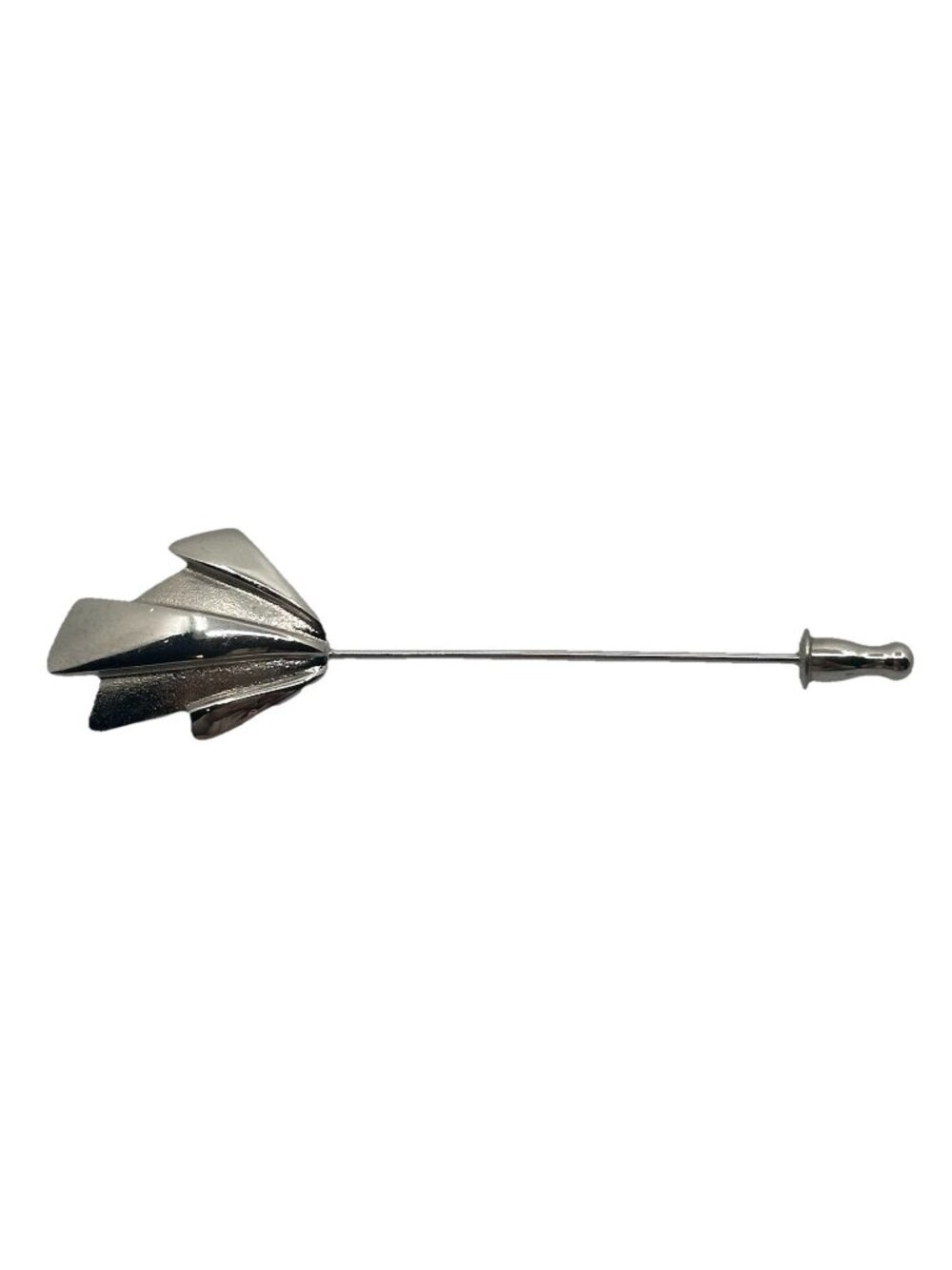Vintage Monet Stick Pin Silver Tone 80’s Abstract Geometric Signed Hat Lapel